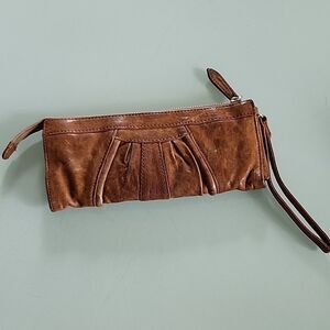Junior Drake Distressed Leather Wristlet